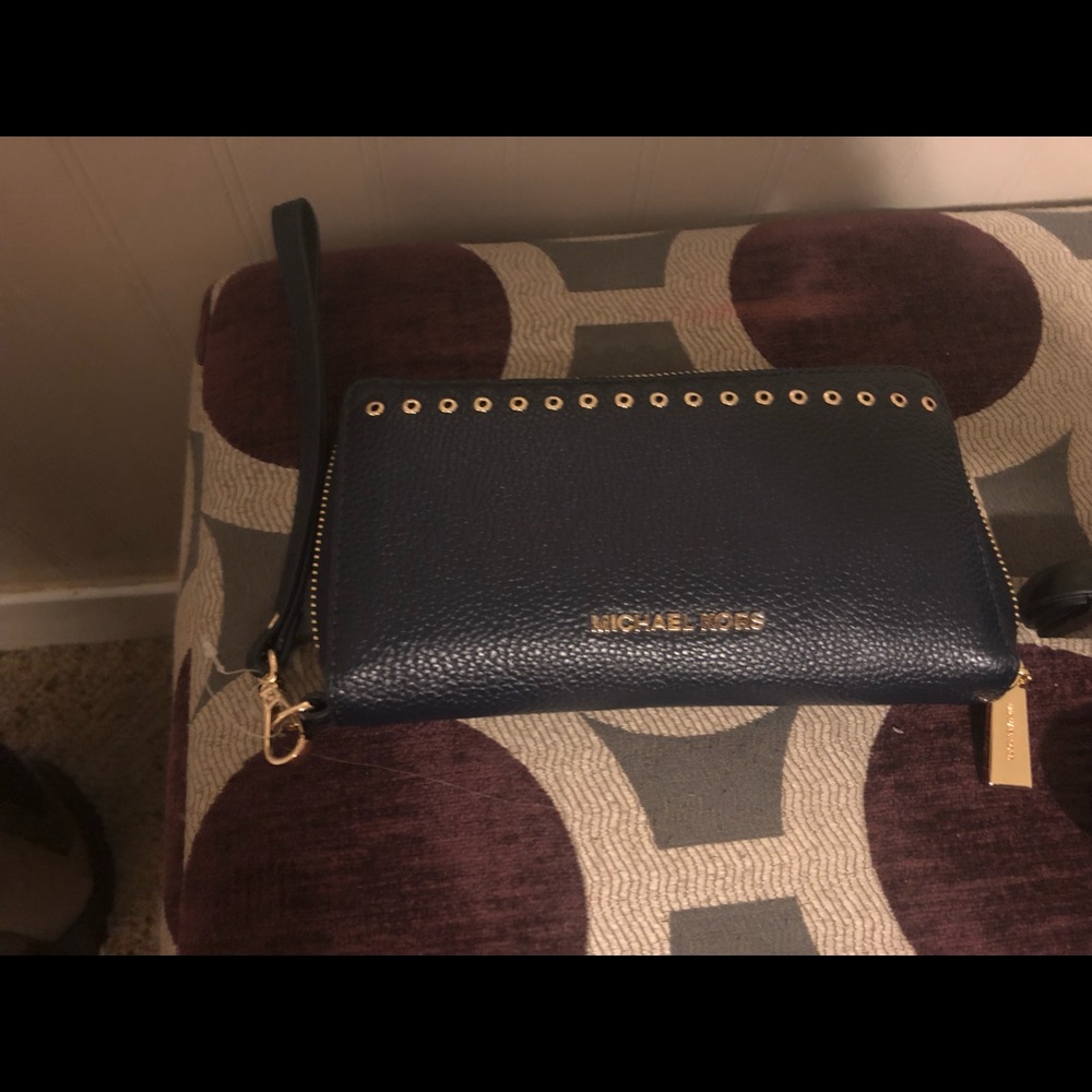 Michael Kors Navy wristlet/ wallet